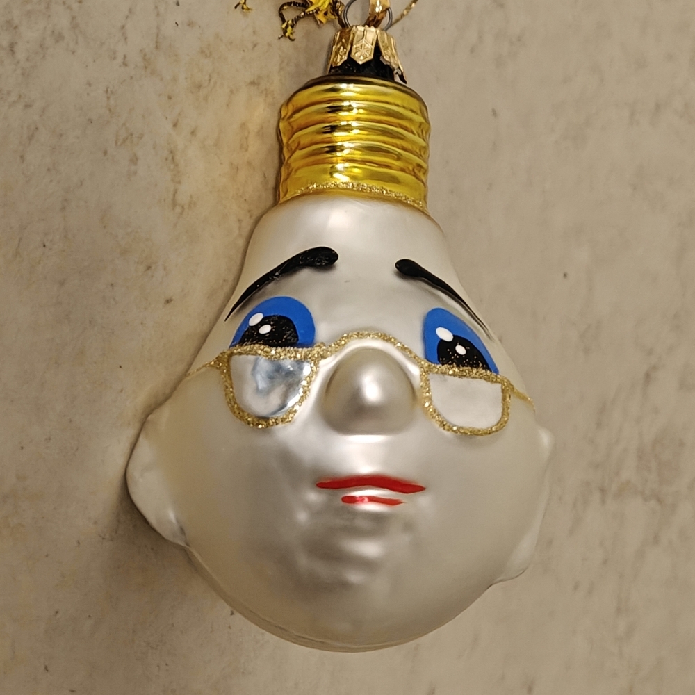 NEW Vintage Kurt Adler Polonaise Collection Clown Electric Light Bulb Ornament